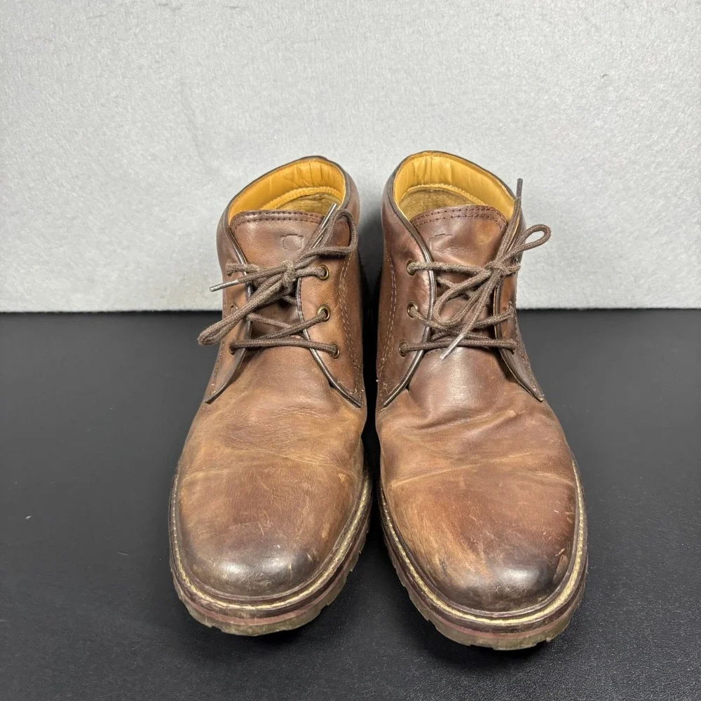 Florsheim Fenway Men's Brown Leather Chukka Boots Plain Toe Size 10 D 11875-215